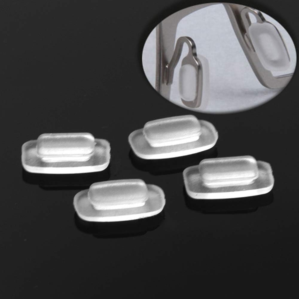 Eyeglass Nose Pads 13mm 5Pairs Nose Pieces Replacement Square Rectangle Push Slide Slip in Silicone Nosepads for Eye Glasses Eyeglasses Sunglasses for