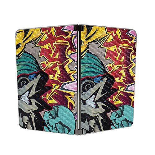 Image of MightySkins Carbon Fiber Skin for Microsoft Surface Duo - Graffiti Wild Styles | Protective, Durable Textured Carbon Fiber Finish | Easy to Apply | Made in The USA