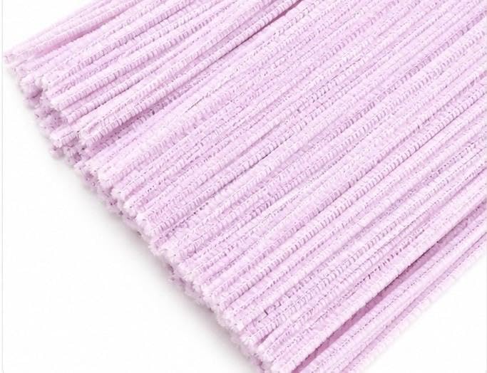 Image of TRAIS-100 PCS Pipe Cleaners, Chenille Stems for Crafts, Fuzzy Craft Pipe Cleaners, Soft Flexible Bendable Sticks for DIY Art Supplies, Kids Crafts, School Projects (100, Pastel Purple)