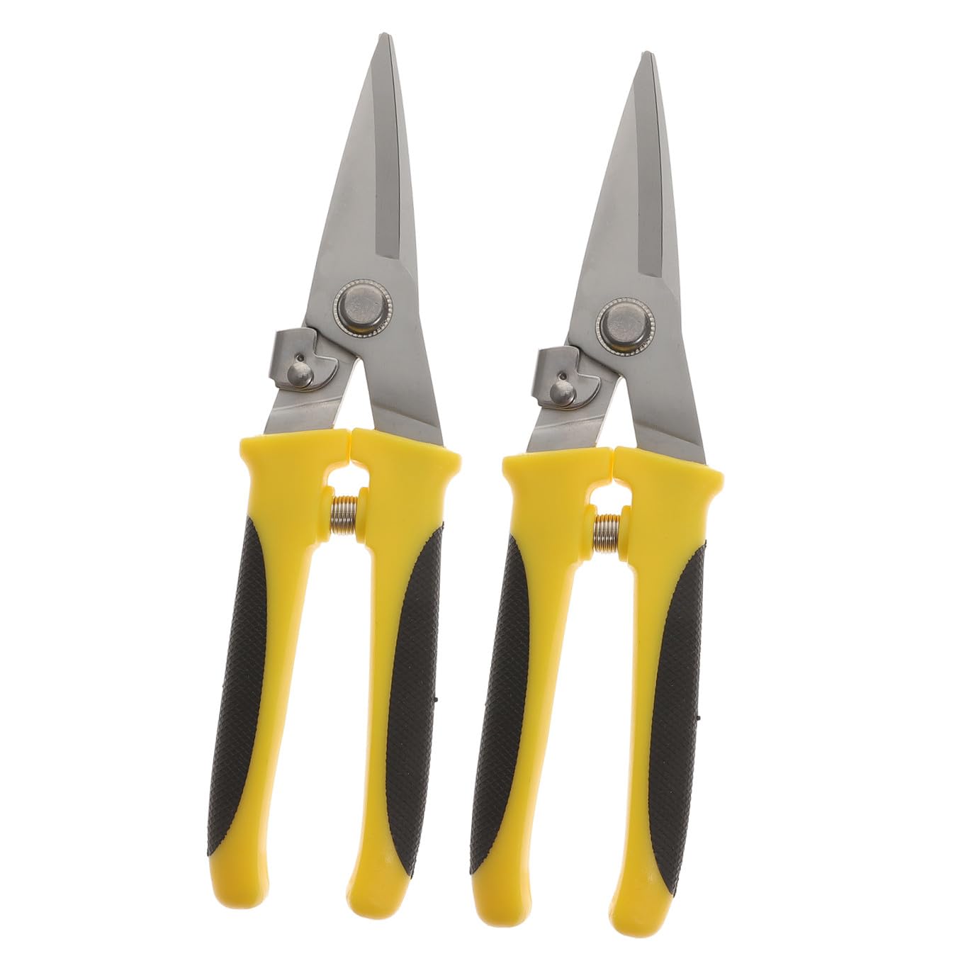Gatuida Tijeras Cortadoras De Metal Acero Inoxidable 2 Piezas Resorte Automático Herramienta De Corte De Chapa Metálica Para Construcción y Techos Uso Industrial