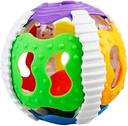 Bola Baby Interativo para Bebê, Design Colorido Flexível, Brinquedo Sensorial com Sons