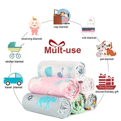 Boritar Unicorn Baby Blanket For Girls Soft Minky With Double Layer Dotted Backing Ultra Soft And Cute Kids Blanket For Toddler Bed, 30 X 40 Inch Pink #TOP4