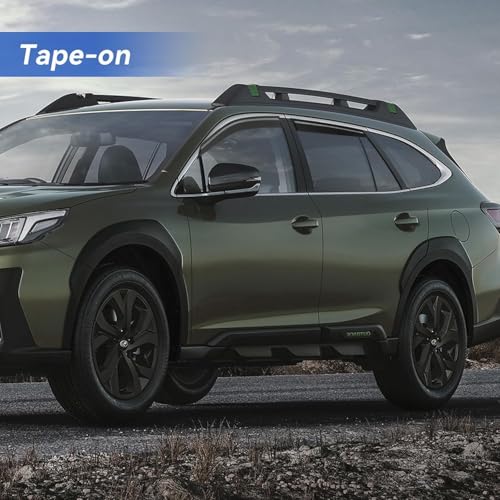 Image of Window Visors Rain Guards Shield for 2020 2021 2022 2023 2024 2025 Subaru Outback, Out-Channel Window Vent Wind Deflectors Visors Shades for 20-25 Outback