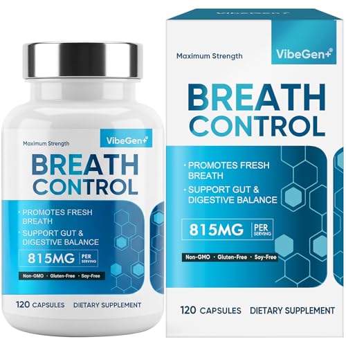 Bad Breath Treatment for Adults 7-in-1 Advanced Breath Control Supplement & Natural Oral Breath Management with Digestive Support 120 Capsules