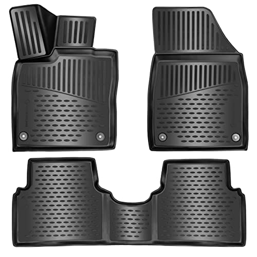 Design 3D Gummimatten Set für VW ID.3 ab 2020 | Extra hoher 5cm Rand | Zubehör Fußmatten | ID3 ID 3