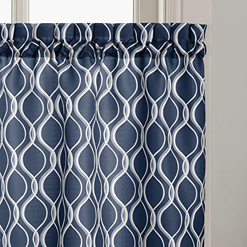 Chf Morocco Window Treatment Navy 58X24 Tier #TOP1