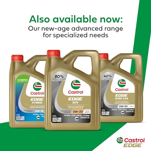 Image of Castrol EDGE 0W-40 Advanced Full Synthetic Engine Oil | Power Boost Technology |30% Improved Performance | For Petrol, Diesel, CNG & Hybrid Cars | 3.5L