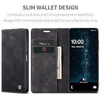WJXEXRS Handyhülle für Samsung Galaxy A16 5G/4G Hülle, Premium Klapphülle Leder Schutzhülle Klappbar mit Kartenfach Ständer Magnet Handytasche Standfunktion Flip Case Lederhülle Galaxy A16 5G-Schwarz – Ansicht 8
