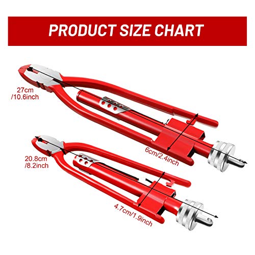 2 Pieces Aircraft Safety Wire Twisting Pliers Tools Wire Twist Pliers 9 Inch 6 Inch Lock Twister Safety Wire Pliers For Aircraft Auto Industry (Red) #TOP1