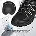 UOVO Boys Hiking Shoes Kids Waterproof Running Trail Fashion Sneakers Breathable Lightweight Non-Slip Outdoor Walking Sports Shoe Black,13.5
