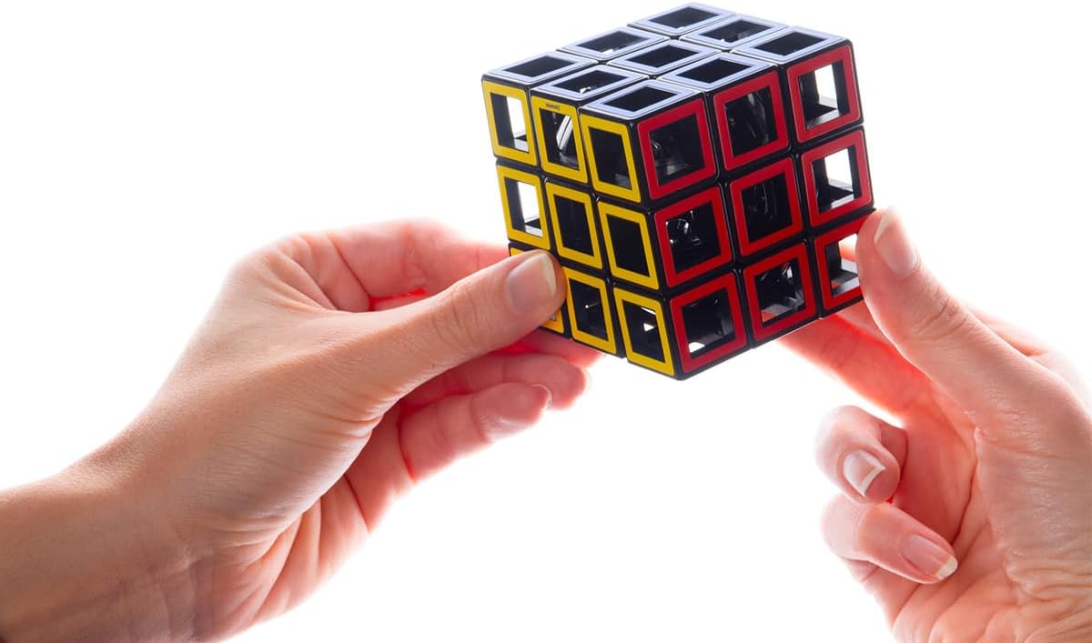 Meffert's Hollow Cube - The Original 3x3 Transparent Cube Brainteaser Puzzle from Recent Toys - Travel Friendly Fun for Ages 9 to Adult