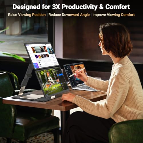 Image of 15.6 inch Laptop Screen Extender, Detachable Portable Monitor for Work & Travel