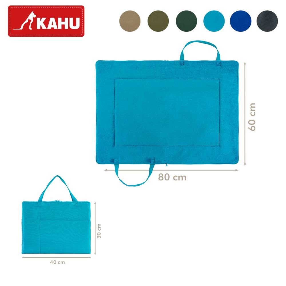 KAHU® Składana Mata dla Psa w Podróży Jako Torba (60 x 80 cm) • Przenośny Koc • Legowisko do Zabrania Ze Sobą • Nadaje Się Jako Torba do Noszenia