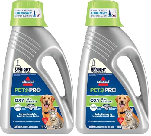 Image of Bissell PET PRO OXY Urine Eliminator with Febreze Carpet Deep Clean Solution, StainProtect Technology, leading upright carpet cleaners, 48oz, Our best formula for pet messes & odors, (Pack of 2)