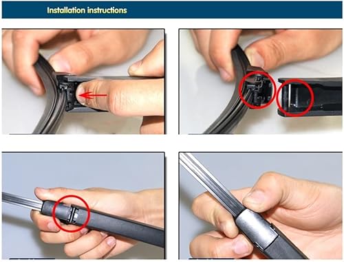 Miniatura 6 de Limpiaparabrisas delantero y trasero compatible con Seat Leon Typ 1P Hatchback 2009-2012 parabrisas ventana 26 + 26 + 11 pulgadas