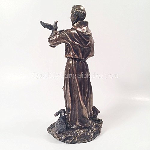 Estatua WU San Francisco de Asís en bronce fundido miniatura 5