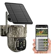 Cellular Trail Camera- Trail Camera 4G LTE 360° View FHD Live Streaming Game Camera Built-in SIM ...