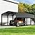 WELYAS 20×12 FT Heavy Duty Carport Canopy with Galvanized Steel Frame and Roof, All Metal Carport Garage, Car Shelter for Trucks, Boats, Tractors