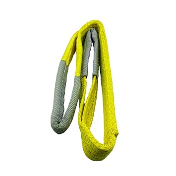 Indusafe 1?x6FT Lift Sling Straps, 2 Ply Polyester Rigging Straps, 3100LBS Load Capacity Flat Eye-Eye Web Sling for Hoist, Tree Stumps, Heavy Duty Cargo