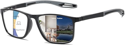 Lentes de lectura fotocromáticos de transición progresiva multifocal, bloqueo de luz azul, lectores multifocales, bisagra de resorte