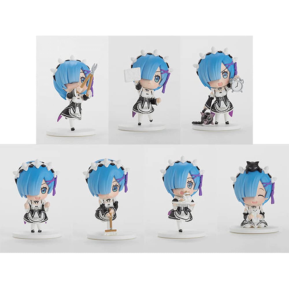 Buy bkywjmt Anime Characters Rem Maid Outfit Q Version Anime Character Model Set 7pc Action