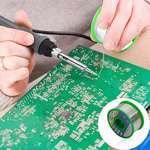 Skyzone Lead Free Solder Wire, 0.8mm Solder Wire, Solder Ribbon Rosin Core Flux Sn 99.3% CU 0.7% For Electronic Component Soldering and DIY (50g)