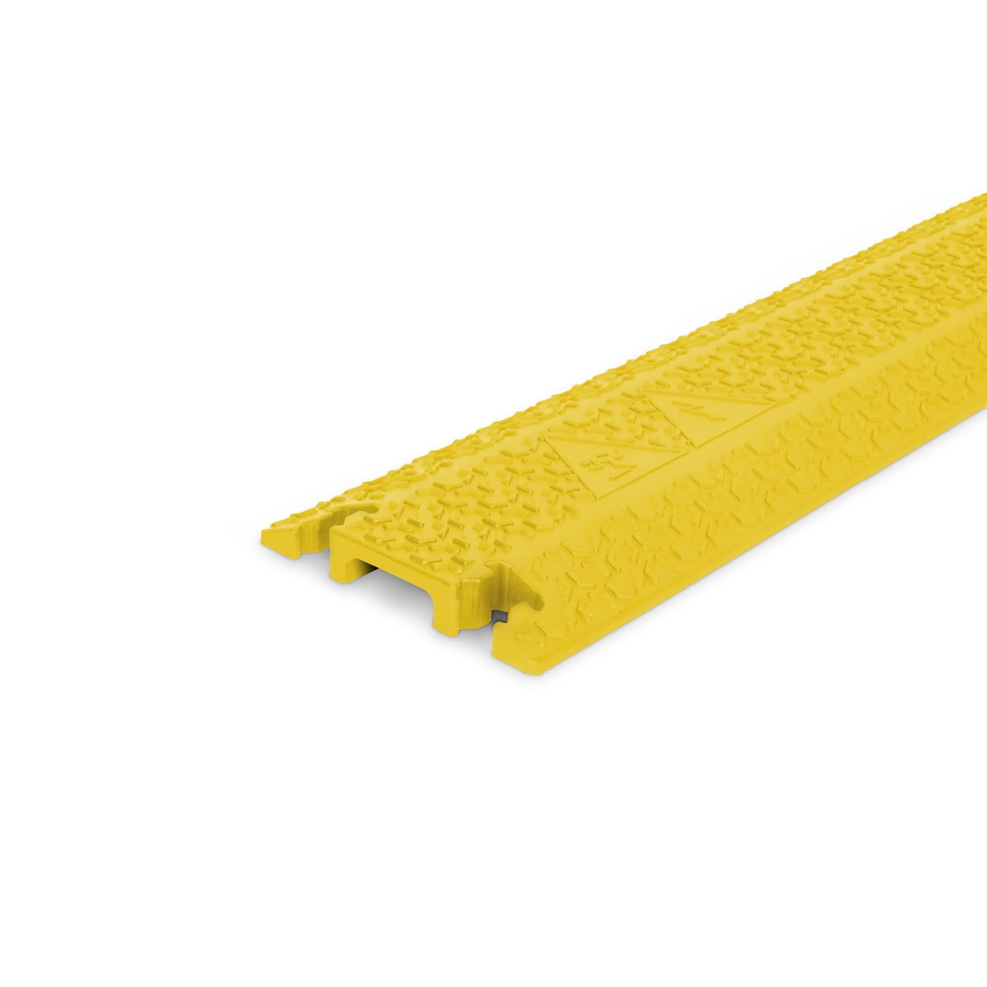 DEFENDER Xpress Drop-Over Kabelbrücke - Kabelschutz für schnelle Kabelabdeckung bei Homeoffice, Gaming, Heimkino, Werkstatt, einfach auflegen, gelb, 40 mm Breite, Höhe 4 cm