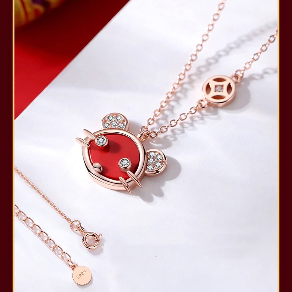 Collane Collane per Donne, Collana Pendente clavicola Lunghezza Totale 15.75in, la squisita implicazione di Forma Che Sei nel Mio Cuore Collana da Donna (Color : B)