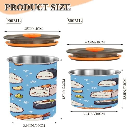 Envase hermético para café acero inoxidable 900ml miniatura 2