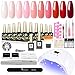Kit Vernis Semi Permanent Blanc Rouge 10PC COSCELIA Lampe UV Vernis à Ongles Gel Top Base Lot Manucure Décors Outils Débutant Bricoler
