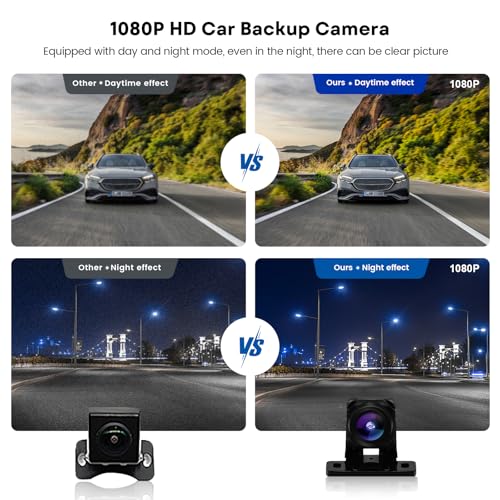 Image of Dasaita AHD 1080P Backup Camera Rear Front Night Vision IP68 Waterproof 170 Wide Viewing Angle Clear Images Reverse Camera, for Universal Cars Pickups Campers SUVs Vans