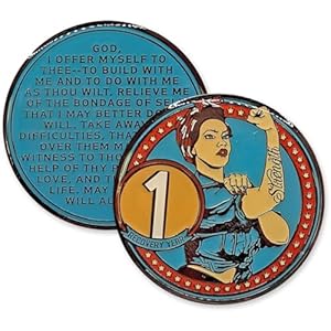 Rosie Recovery AA Medallion Sobriety Chip in Years 1-50 (Year 1)