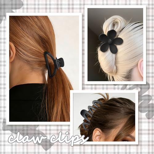Set de 12 Pinzas de Garra para Cabello Multi-formas miniatura 5