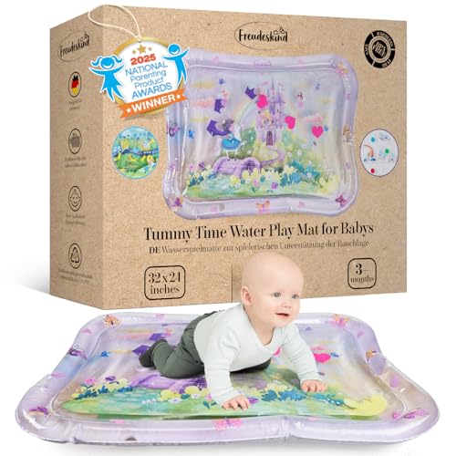Image of Premium Water Play Mat XXL – Award-Winning Inflatable Tummy Time Water Mat – Sensory & Motor Development Designed by Professional Educators – Certified 100% Baby-Safe Materials - Pink