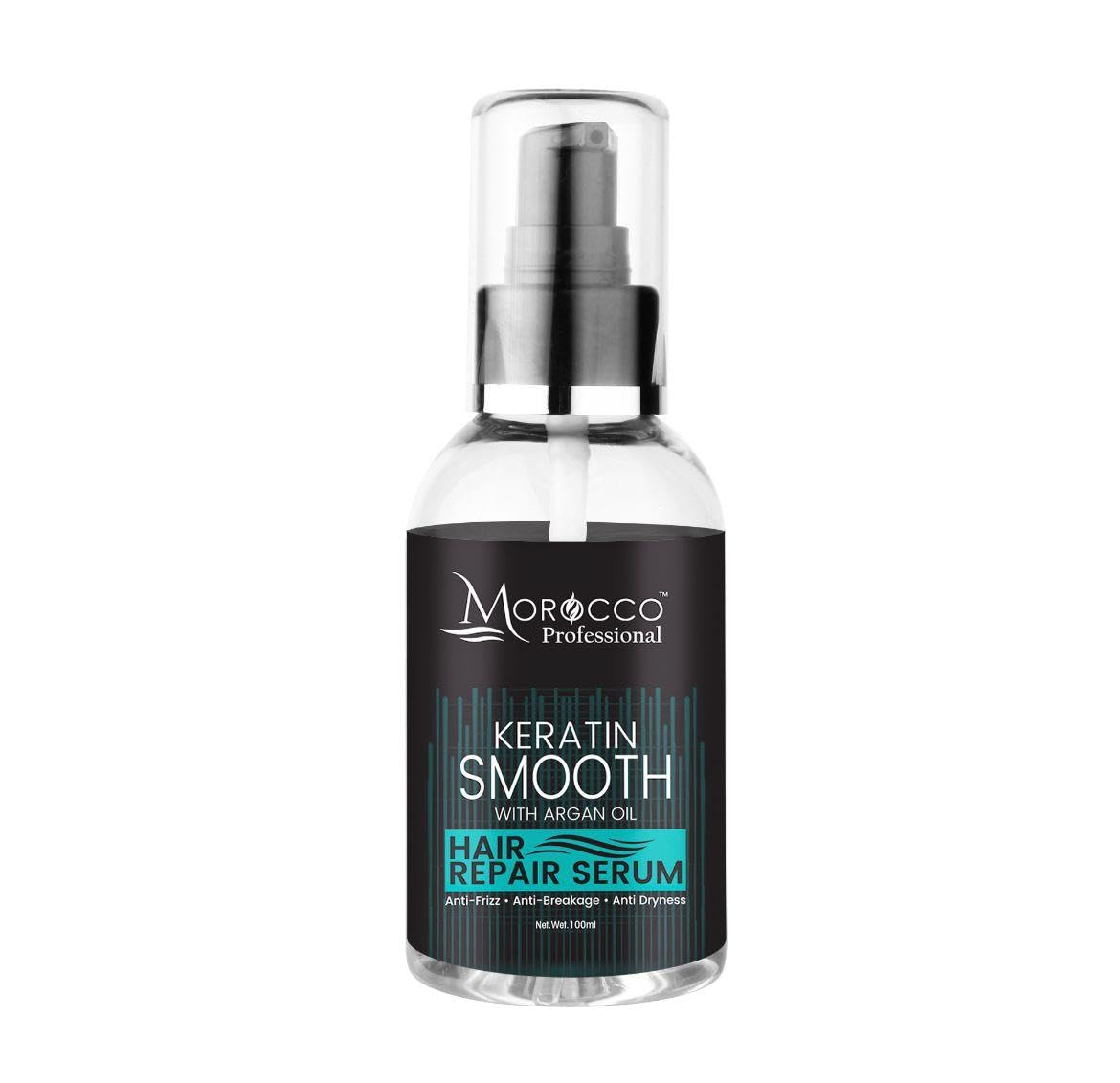 Morocco Professional® keratin hair serum for dry frizzy hair - 100ml | Professional Hair Serum for Frizzy Hair |Deep Smoothening With Keratin Argan Oil