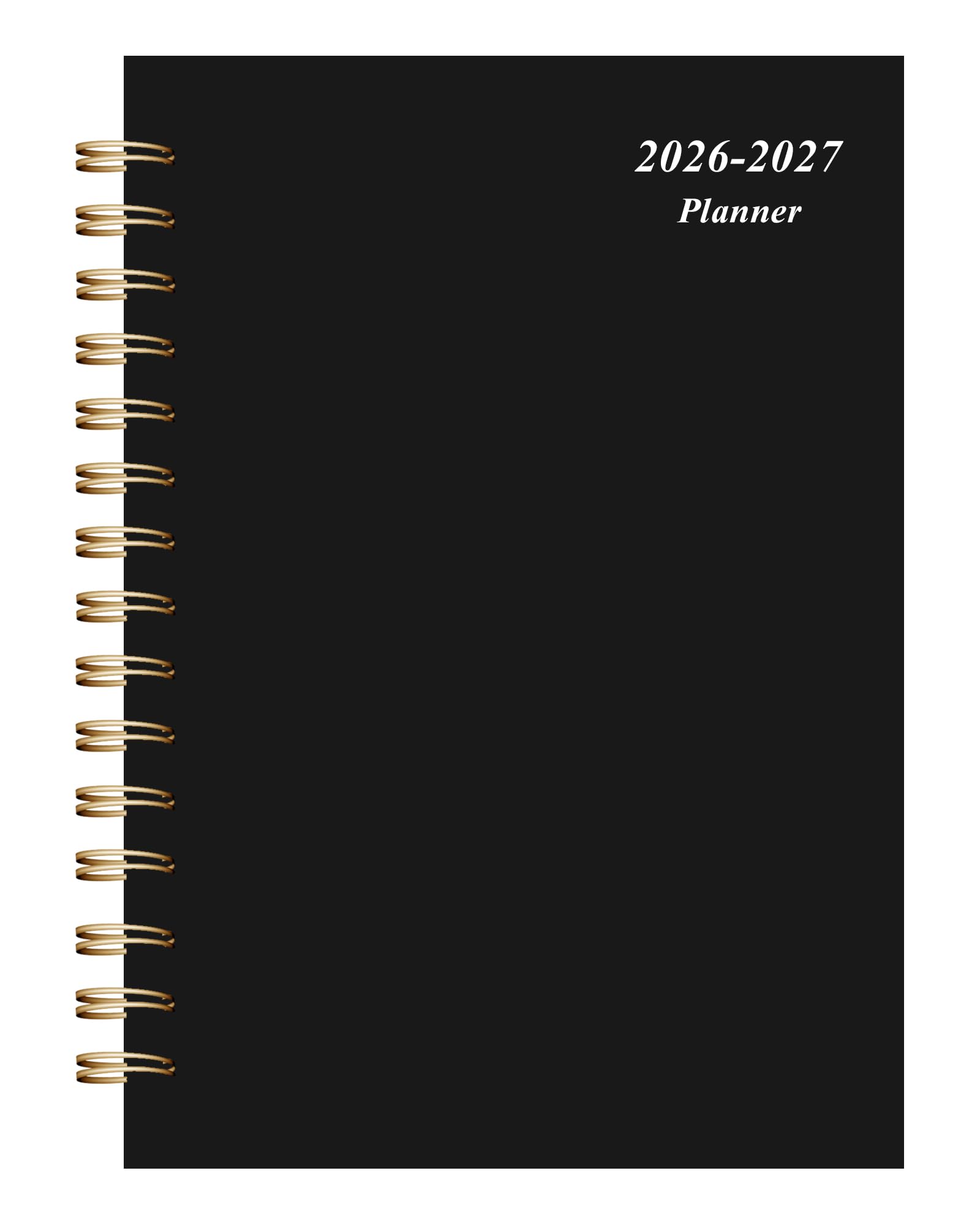 Planer akademicki 2026-2027, lipiec 2026-czerwiec 2027, planer tygodniowy i miesięczny, 12,7 cm x 20 cm, planer szkolny dla nauczyciela i ucznia, książka z zakładkami, czarny