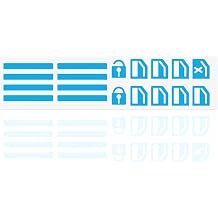 Luminous Car Sticker Set of 18 Glow in The Dark Window Switch and Button Decals Night Safety Light Up Appliques Universal Fit for Most Cars Easy to ApplyBlue
