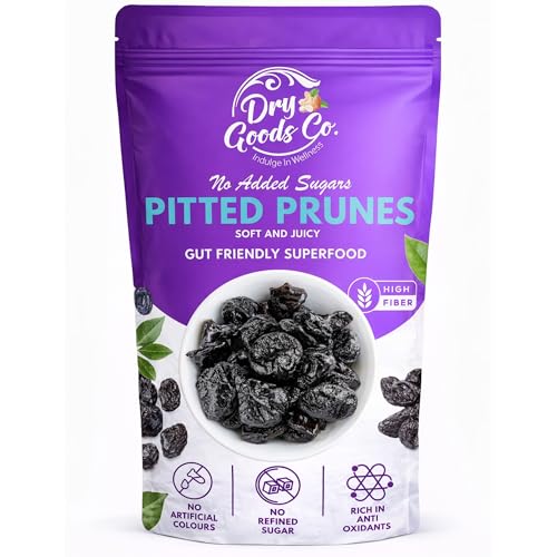 Image of Dry Goods Co. Premium Prunes (Dried Plums) 400g | Naturally Sweet & Seedless | High Fibre Healthy Snack | Soft, Fresh & Vacuum Packed | Rich in Antioxidants & Digestive Support