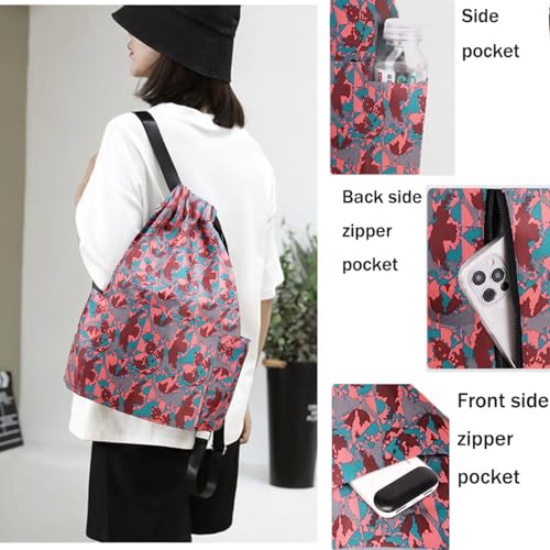 Image of MOCA Drawstring Gym Sports Backpack Lightweight Multipurpose Daypack Travel School College Daily Storage Carry Suitable Men Women Kids Adults Fitness Accessory