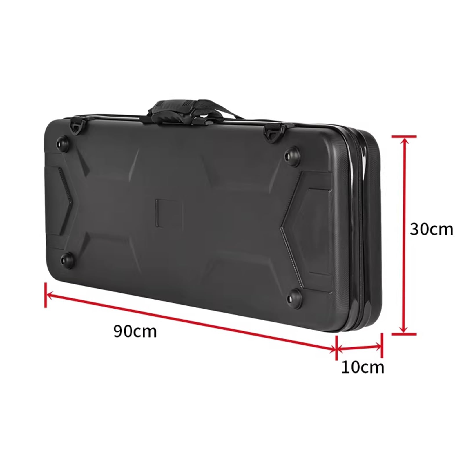 Fundas Rígidas para Rifles Plástico ABS Estuche Táctico Multiusos para Arcoi Recurvo con Asa de Transporte y Bandolera Forrado de Espuma para Viajeros, Aficionados Al Tiro, y Cazadores