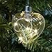 Produktbild 6 x Christbaumkugeln in Herzform Hängende Glaskugeln mit warmweißen LED-Leuchten für die Weihnachten Feiertag Party Festival Restaurant Dekoration