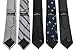 5 Luxury Mens Neckties, 2 Modern Tie Bars, Designer Gift Box, The must have Mens Necktie Set