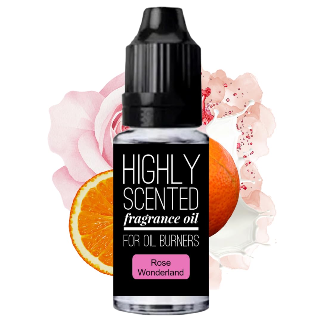 Highly Scented Fragrance Oil for Oil Burners, Aroma Diffusers, Potpourri, Ready to Use, 10ml (Rose Wonderland)