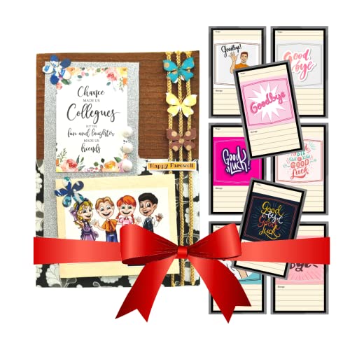 Happy Farewell Greeting Card for Your Office Friends/Colleague includes 8 inserts for writing messages.