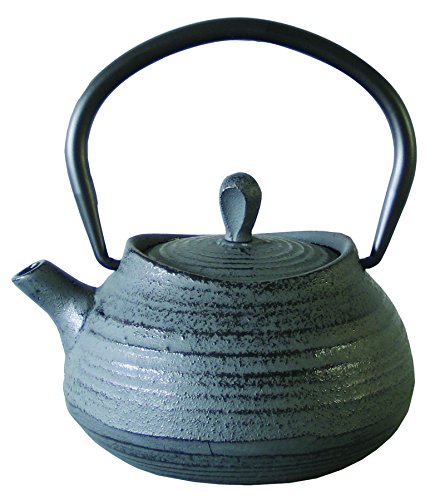 Visiodirect THEIERE Grise en Fonte Ø122 x H98 mm. 40cl