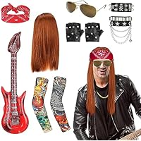 GothicBride Disfraz de rockero para hombre estrella del rock