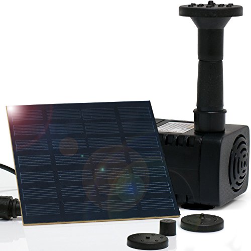 Preisvergleich Produktbild Deuba Solarpumpe Teichpumpe Brunnen Fontäne Gartenteich Pumpe Springbrunnen Teich Wasserspiel