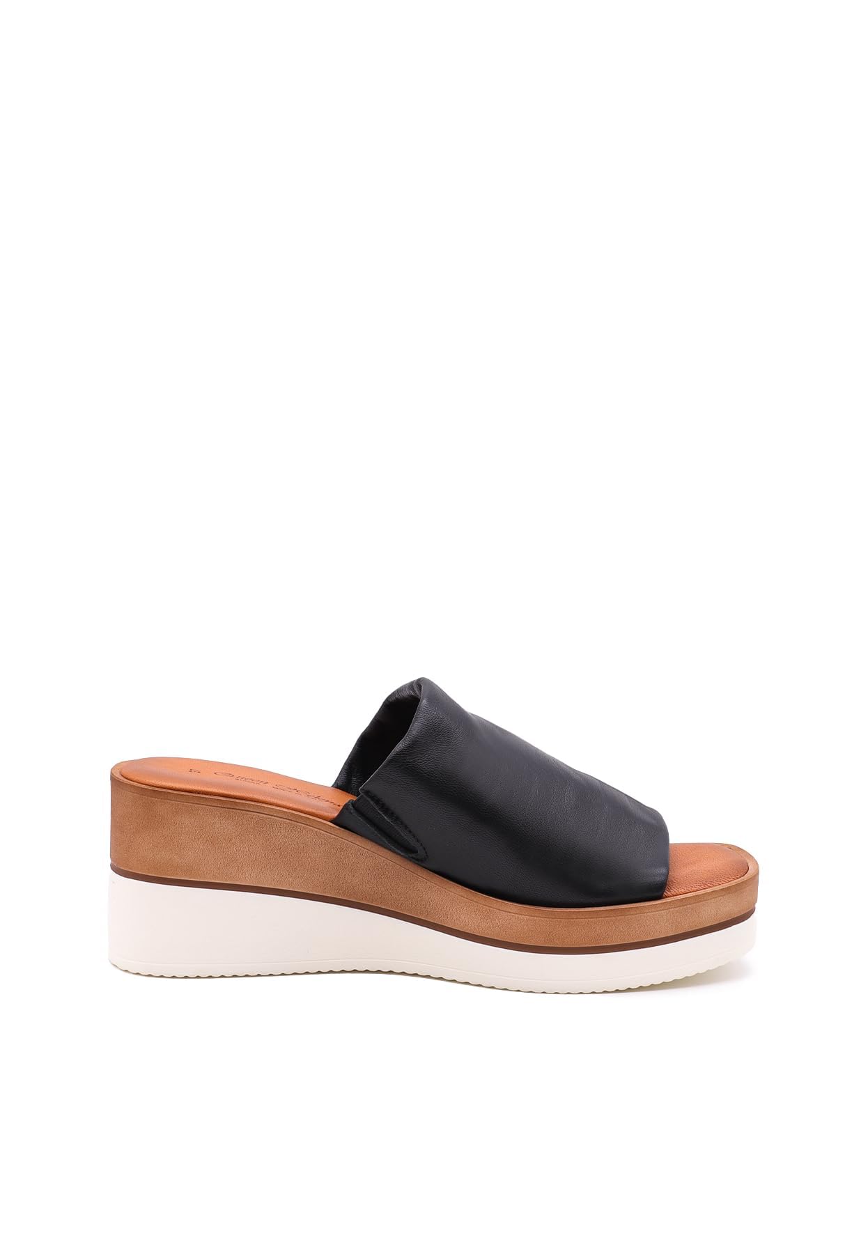 QUEEN HELENA Sabot in Pelle Sandali con Zeppa Donna 15998