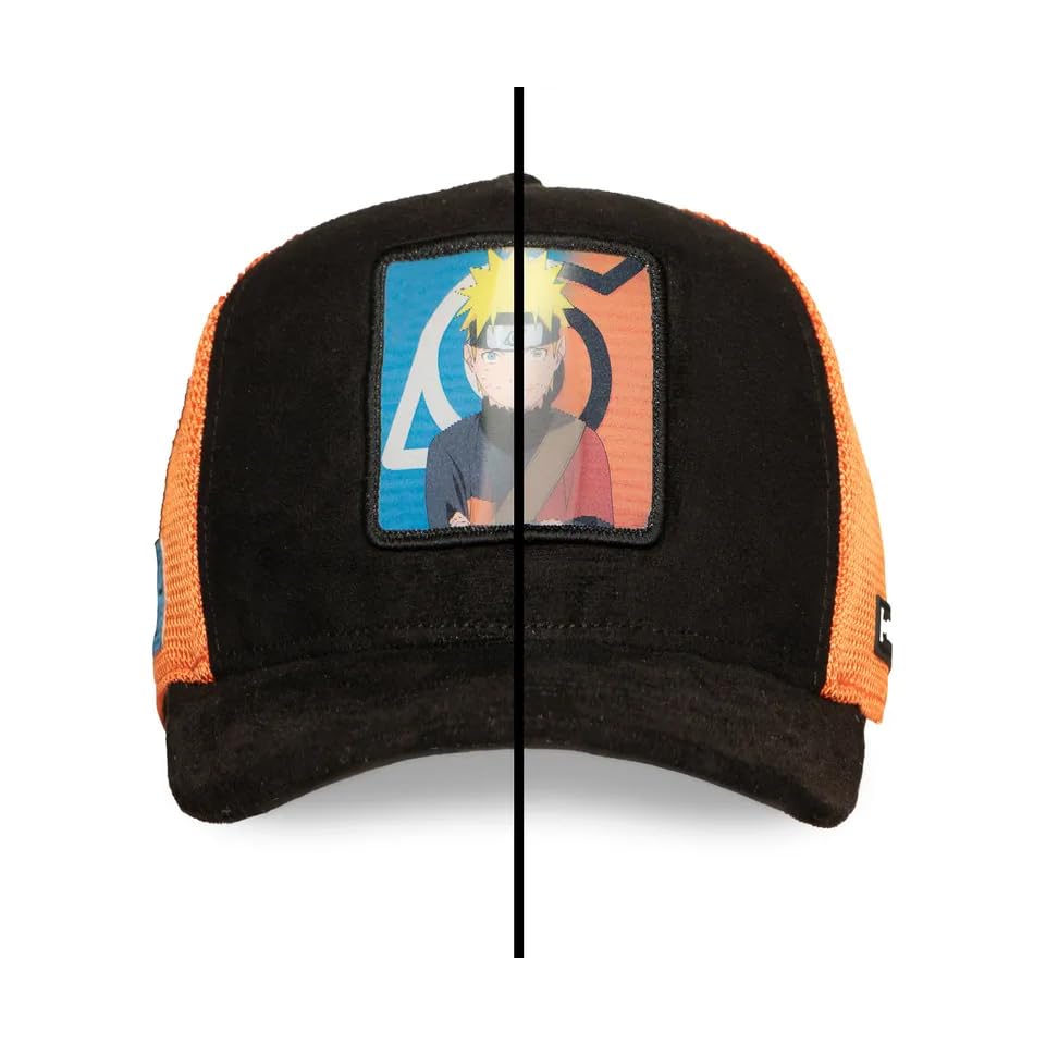 Casquette Naruto Uzumaki noire orange Capslab accessoire manga unisexe