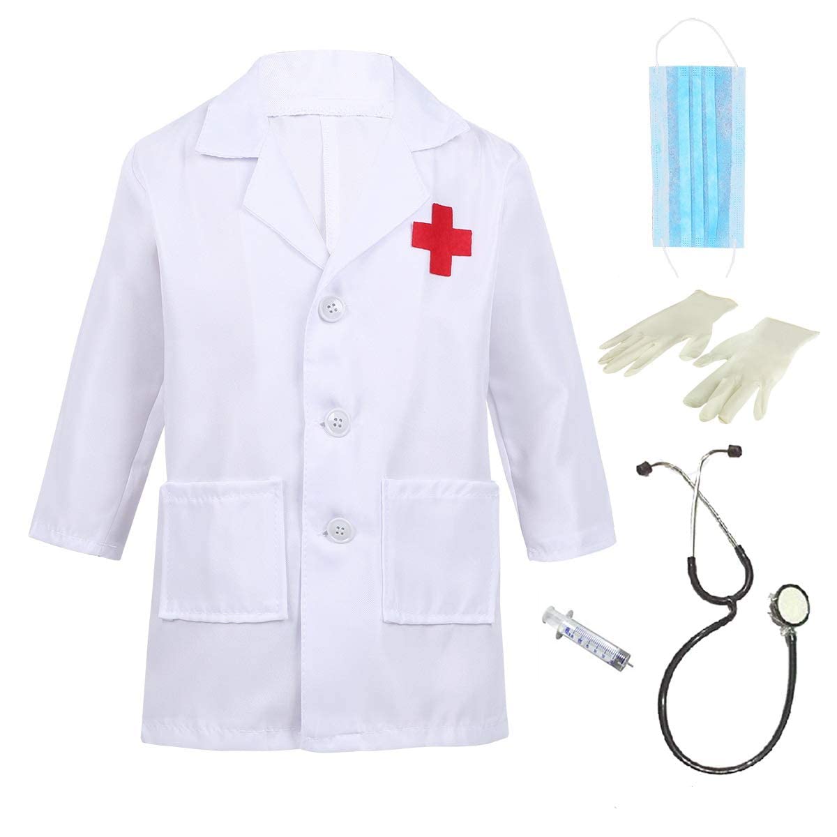 Bright Pickup Polyester Full Sleeves Doctor Coat / Lab Coat with All Accessories (White Color) (6-7 Years) (B07Y7V1KTC) Amazon Price History, Amazon Price Tracker